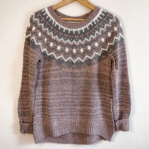 Bass Pink‎ Fairisle Sweater Size Large